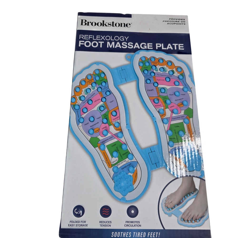Brookstone Reflexology Foot Massage Plate Foldable Acupressure Mat BK2001-NOC S1
